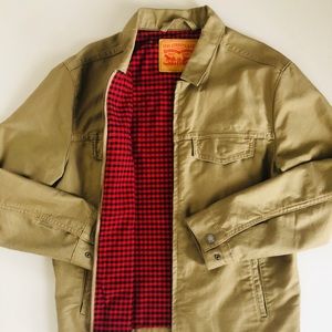 Levi’s khaki zip trucker jacket